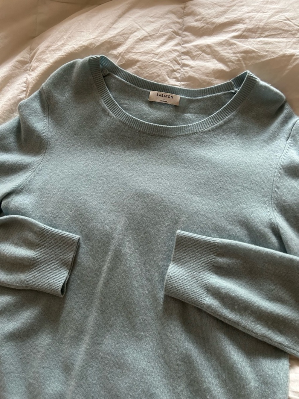 Babaton Soft Seafoam Crewneck Sweater